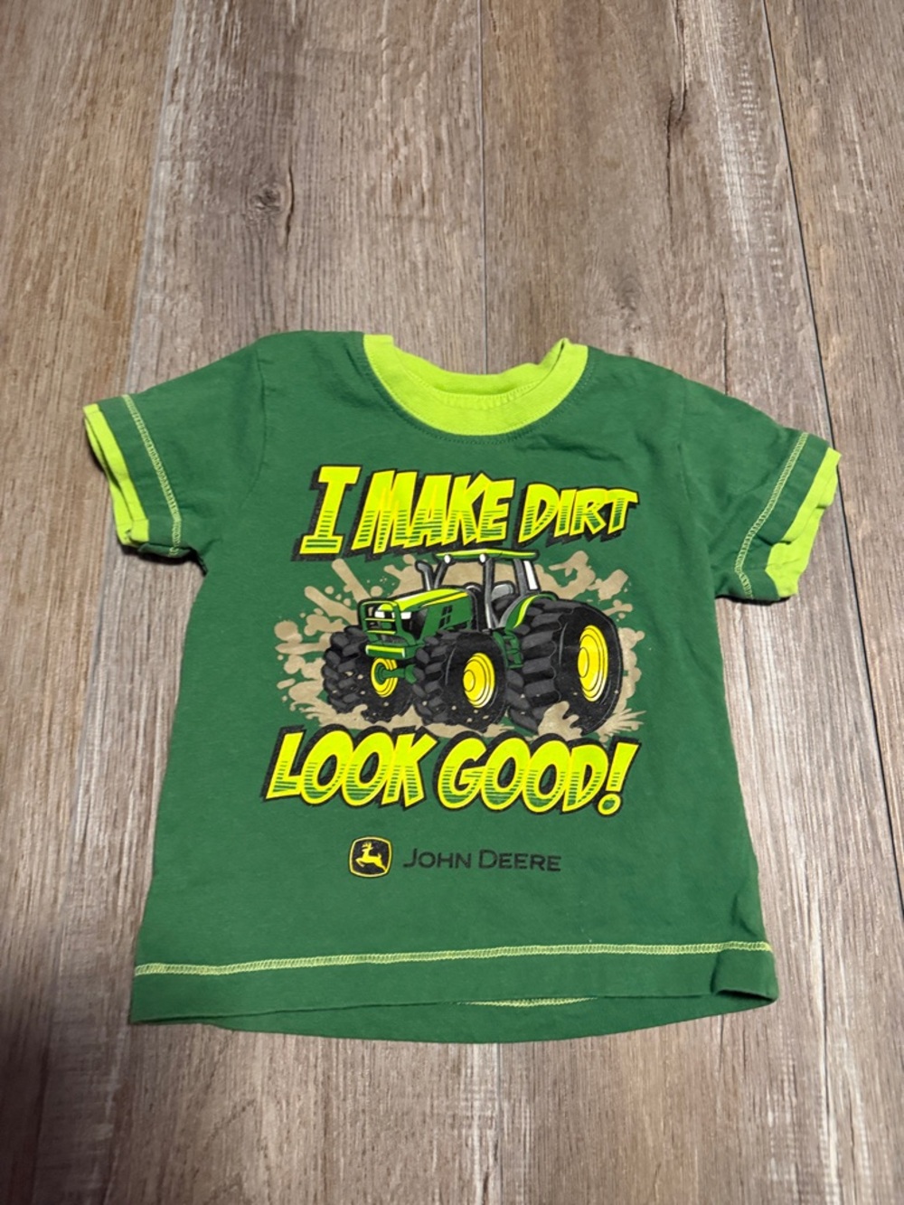 John Deere Green Tee with Yellow Tractor Graphic